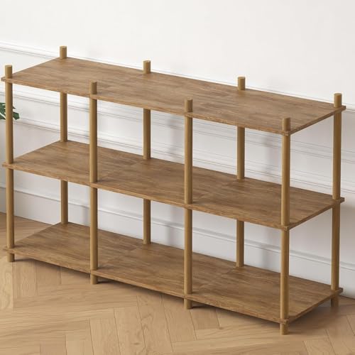 Bücherregal raumteiler regal, 6 Würfelregal Rustikales Braunes Stufenregal Breite Raumtrenner Regal Würfel Regal von YGYQZ