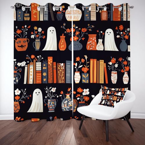Bücherregal Bibliothek Buch Blumen Vorhang 175 cm Lang Topfpflanze Geist Karikatur Gardinen mit Ösen Thermovorhange 2er Set Verdunklungsvorhänge Kinderzimmer Schlafzimmer Wohnzimmer 175x70 cm Bücherregal Bibliothek Buch Blumen Vorhang 175 cm Lang Topfpflanze Geist Karikatur Gardinen mit Ösen Thermovorhange 2er Set Verdunklungsvorhänge Kinderzimmer Schlafzimmer Wohnzimmer 175x70 cm von YGcegcia