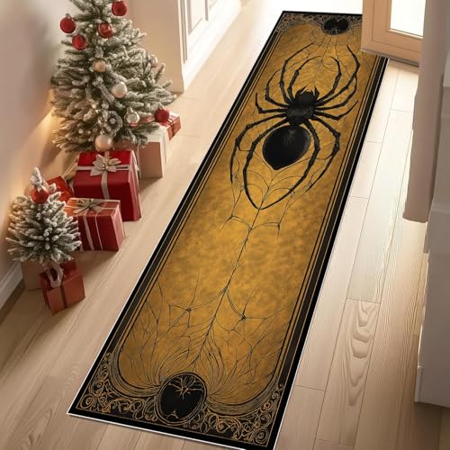 Teppich Läufer 60x180 cm Horror Spinne Spinnennetz Gotisch Teppiche Rutschfest Gruselig Mystisch Insekt Waschbare Teppiche Bettvorleger Teppich Kurzflor für Schlafzimmer Wohnzimmer Kinderzimmer Teppich Läufer 60x180 cm Horror Spinne Spinnennetz Gotisch Teppiche Rutschfest Gruselig Mystisch Insekt Waschbare Teppiche Bettvorleger Teppich Kurzflor für Schlafzimmer Wohnzimmer Kinderzimmer von YGcegcia