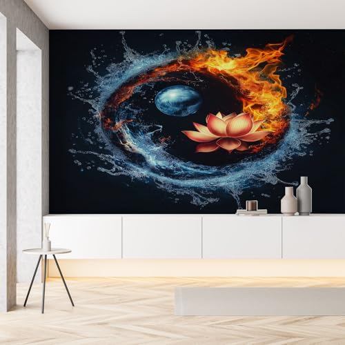 Vlies Tapeten Fototapete Tai Chi Yin Yang Flammen Vliestapete Tapete Eis und Feuer Lotusblume Wassertropfen Wandtapete 3D Effekt Wohnzimmer 200x140 cm Panorama Wanddeko Kinderzimmer Dekoration Vlies Tapeten Fototapete Tai Chi Yin Yang Flammen Vliestapete Tapete Eis und Feuer Lotusblume Wassertropfen Wandtapete 3D Effekt Wohnzimmer 200x140 cm Panorama Wanddeko Kinderzimmer Dekoration von YGcegcia