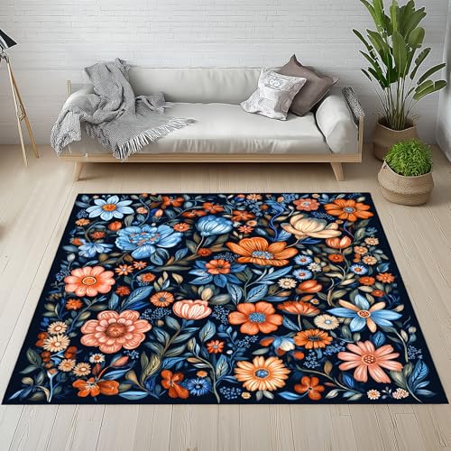 YGcegcia Frühling Wildblumen Blumenmuster Teppiche Wohnzimmer 200x300 cm Bauernhaus Floral Pflanze Teppich Groß Waschbar rutschfest Weich Teppich Kurzflor Schmutzfangmatte Schlafzimmer Kinderzimmer YGcegcia Frühling Wildblumen Blumenmuster Teppiche Wohnzimmer 200x300 cm Bauernhaus Floral Pflanze Teppich Groß Waschbar rutschfest Weich Teppich Kurzflor Schmutzfangmatte Schlafzimmer Kinderzimmer von YGcegcia