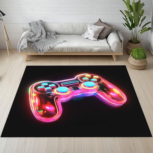 YGcegcia Gamepad Gaming Controller Neon Teppiche Wohnzimmer 200x300 cm Jungen Mädchen Game Player Teppich Groß Waschbar rutschfest Weich Teppich Kurzflor Schmutzfangmatte Schlafzimmer Kinderzimmer YGcegcia Gamepad Gaming Controller Neon Teppiche Wohnzimmer 200x300 cm Jungen Mädchen Game Player Teppich Groß Waschbar rutschfest Weich Teppich Kurzflor Schmutzfangmatte Schlafzimmer Kinderzimmer von YGcegcia