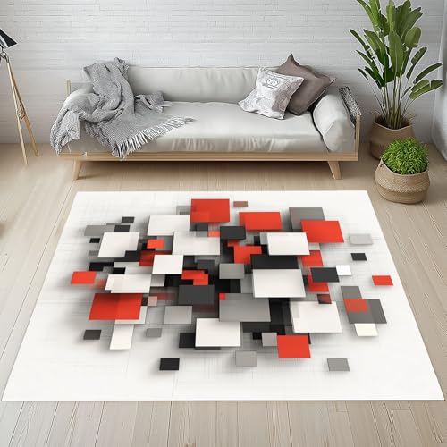 YGcegcia Geometrisch Quadrat Karierte Fußmatte Innen Outdoor 3D Karo Gitter Minimalismus Teppich Klein rutschfest Waschbar 60x90 cm Teppiche Schmutzfangmatte Eingangsmatte Weich Kurzflor YGcegcia Geometrisch Quadrat Karierte Fußmatte Innen Outdoor 3D Karo Gitter Minimalismus Teppich Klein rutschfest Waschbar 60x90 cm Teppiche Schmutzfangmatte Eingangsmatte Weich Kurzflor von YGcegcia
