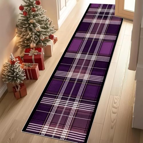 YGcegcia Karierte Plaid Traditionell Streifen Läufer Teppich 60x120 cm Modern Muster Waschbare Teppiche Bettvorleger Teppich Klein Kurzflor rutschfest Weich Eingangsmatte Innen YGcegcia Karierte Plaid Traditionell Streifen Läufer Teppich 60x120 cm Modern Muster Waschbare Teppiche Bettvorleger Teppich Klein Kurzflor rutschfest Weich Eingangsmatte Innen von YGcegcia