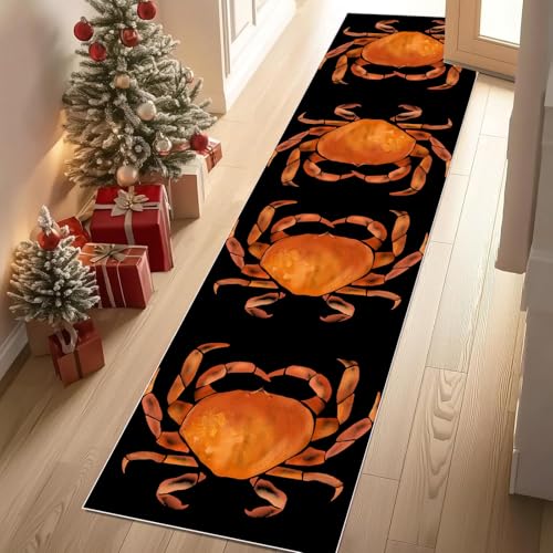 YGcegcia Läufer Teppich Nautisch Krabbe Küsten Meerestiere Teppich Flur Maritim Unterwasserwelt Küchenläufer 60x240 cm rutschfest Waschbare Teppiche Kurzflor Wohnzimmer Schlafzimmer Kinderzimmer YGcegcia Läufer Teppich Nautisch Krabbe Küsten Meerestiere Teppich Flur Maritim Unterwasserwelt Küchenläufer 60x240 cm rutschfest Waschbare Teppiche Kurzflor Wohnzimmer Schlafzimmer Kinderzimmer von YGcegcia