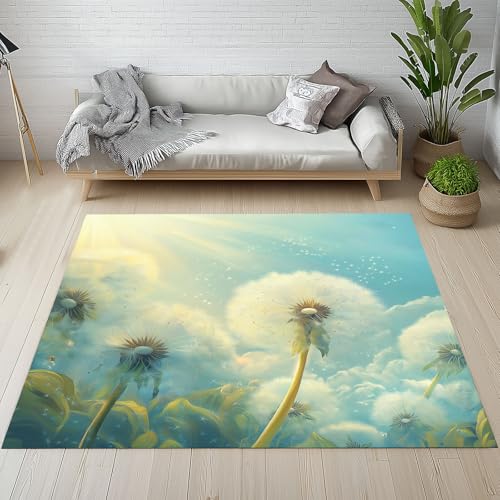 YGcegcia Elegante Blumen Fußmatte Innen Outdoor Natur Frühling Aesthetic Floral Teppich Klein rutschfest Waschbar 60x90 cm Teppiche Schmutzfangmatte Eingangsmatte Weich Kurzflor von YGcegcia