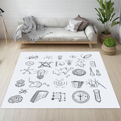 YGcegcia Mathematik Physik Chemie Geometrie Teppich Groß Lernen Bildung Jungen Mädchen Teppiche rutschfest Waschbare Teppiche Kurzflor Bettvorleger 160x230 cm Wohnzimmer Schlafzimmer YGcegcia Mathematik Physik Chemie Geometrie Teppich Groß Lernen Bildung Jungen Mädchen Teppiche rutschfest Waschbare Teppiche Kurzflor Bettvorleger 160x230 cm Wohnzimmer Schlafzimmer von YGcegcia