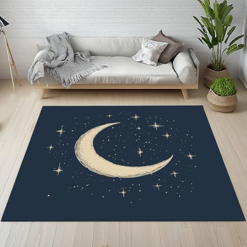 YGcegcia Mond Sterne Sternenhimmel Teppich Schlafzimmer Nacht Natur Landschaft Teppiche Kurzflor Waschbar rutschfest 160x200 cm Teppich Schmutzfangmatte für Wohnzimmer, Kinderzimmer YGcegcia Mond Sterne Sternenhimmel Teppich Schlafzimmer Nacht Natur Landschaft Teppiche Kurzflor Waschbar rutschfest 160x200 cm Teppich Schmutzfangmatte für Wohnzimmer, Kinderzimmer von YGcegcia