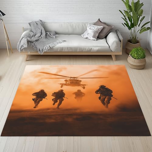 YGcegcia Soldat Soldier Hubschrauber Fußmatte Outdoor Militär Thema Krieg Waschbare Teppich Bettvorleger Teppiche Klein Kurzflor Eingangsmatte Innen rutschfest Weich 80x120 cm YGcegcia Soldat Soldier Hubschrauber Fußmatte Outdoor Militär Thema Krieg Waschbare Teppich Bettvorleger Teppiche Klein Kurzflor Eingangsmatte Innen rutschfest Weich 80x120 cm von YGcegcia