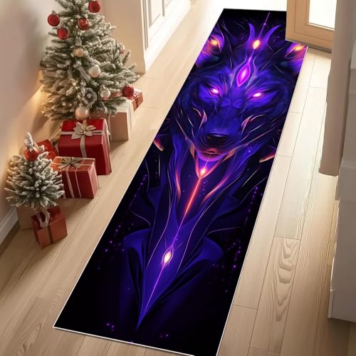 YGcegcia Teppich Läufer 60x180 cm Fantasie Wolf Mystisch Tier Teppiche rutschfest Abstrakt Magisch Waschbare Teppiche Bettvorleger Teppich Kurzflor für Schlafzimmer Wohnzimmer Kinderzimmer YGcegcia Teppich Läufer 60x180 cm Fantasie Wolf Mystisch Tier Teppiche rutschfest Abstrakt Magisch Waschbare Teppiche Bettvorleger Teppich Kurzflor für Schlafzimmer Wohnzimmer Kinderzimmer von YGcegcia