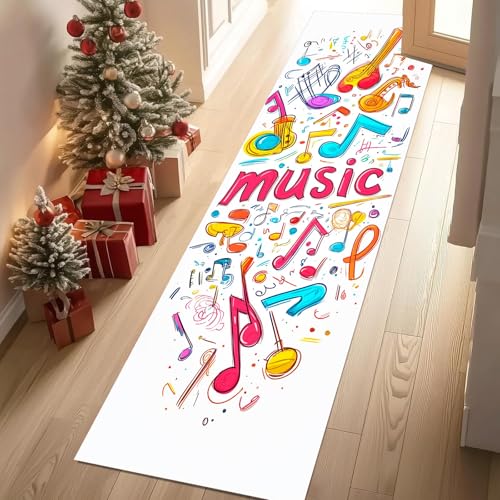 YGcegcia Teppich Läufer 60x180cm Rock Musik Bunt Musiknote Graffiti Teppiche rutschfest Grunge Musikinstrumente Waschbare Teppiche Bettvorleger Teppich Kurzflor Schlafzimmer Wohnzimmer Kinderzimmer YGcegcia Teppich Läufer 60x180cm Rock Musik Bunt Musiknote Graffiti Teppiche rutschfest Grunge Musikinstrumente Waschbare Teppiche Bettvorleger Teppich Kurzflor Schlafzimmer Wohnzimmer Kinderzimmer von YGcegcia