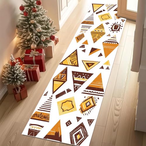 YGcegcia Teppich Läufer Tribal Geometrie Abstrakt Dreieck Teppiche Flur Boho Muster Teppich Gegend 60x300 cm Waschbar rutschfest Weich Kurzflor Carpet Wohnzimmer Schlafzimmer Kinderzimmer YGcegcia Teppich Läufer Tribal Geometrie Abstrakt Dreieck Teppiche Flur Boho Muster Teppich Gegend 60x300 cm Waschbar rutschfest Weich Kurzflor Carpet Wohnzimmer Schlafzimmer Kinderzimmer von YGcegcia
