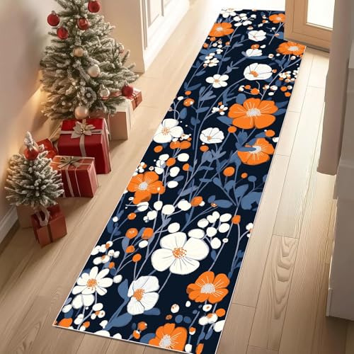 YGcegcia Waschbare Teppiche Blumen Geblümt Botanisch Pflanze Teppichläufer rutschfest Garten Blatter Teppiche Klein 60x150 cm Kurzflor Schlafzimmer Bettvorleger Schmutzfangmatte Kinderzimmer YGcegcia Waschbare Teppiche Blumen Geblümt Botanisch Pflanze Teppichläufer rutschfest Garten Blatter Teppiche Klein 60x150 cm Kurzflor Schlafzimmer Bettvorleger Schmutzfangmatte Kinderzimmer von YGcegcia