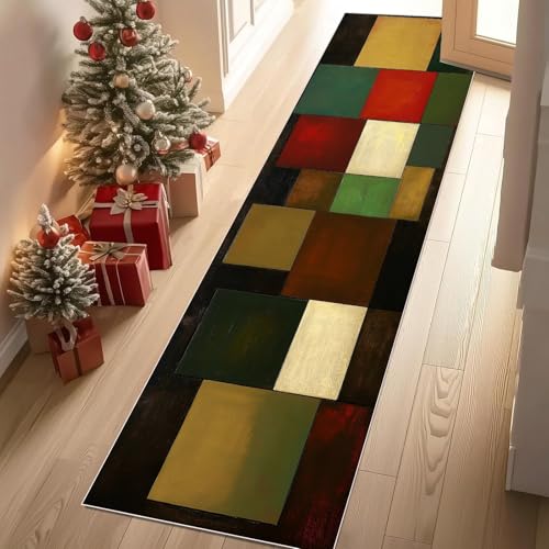 YGcegcia Waschbare Teppiche Geometrie Abstrakt Modern Farbblock Teppichläufer rutschfest Farbenfroh Quadrat Teppiche Klein 60x150 cm Kurzflor Schlafzimmer Bettvorleger Schmutzfangmatte Kinderzimmer YGcegcia Waschbare Teppiche Geometrie Abstrakt Modern Farbblock Teppichläufer rutschfest Farbenfroh Quadrat Teppiche Klein 60x150 cm Kurzflor Schlafzimmer Bettvorleger Schmutzfangmatte Kinderzimmer von YGcegcia