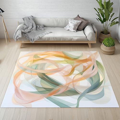 YGcegcia Waschbare Teppiche Streifenmuster Bunt Gradient Teppich rutschfest Modern Abstrakt Kunst Teppiche Klein 80x150 cm Kurzflor Schlafzimmer Bettvorleger Schmutzfangmatte Kinderzimmer YGcegcia Waschbare Teppiche Streifenmuster Bunt Gradient Teppich rutschfest Modern Abstrakt Kunst Teppiche Klein 80x150 cm Kurzflor Schlafzimmer Bettvorleger Schmutzfangmatte Kinderzimmer von YGcegcia