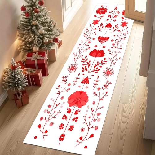 YGcegcia Waschbare Teppiche Traditionell Blumen Ethnisch Geblümt Teppichläufer rutschfest Klassisch Rot Teppiche Klein 60x150 cm Kurzflor Schlafzimmer Bettvorleger Schmutzfangmatte Kinderzimmer YGcegcia Waschbare Teppiche Traditionell Blumen Ethnisch Geblümt Teppichläufer rutschfest Klassisch Rot Teppiche Klein 60x150 cm Kurzflor Schlafzimmer Bettvorleger Schmutzfangmatte Kinderzimmer von YGcegcia
