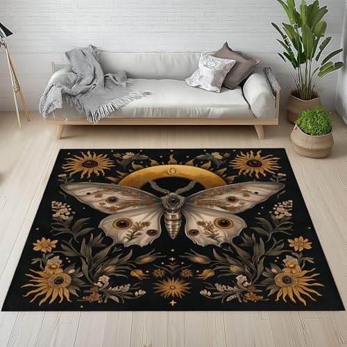 YGcegcia Wildblumen Schmetterling Motte Fußmatte Innen Outdoor Bauernhaus Floral Sternenhimmel Mond Teppich Klein rutschfest Waschbar 60x90 cm Teppiche Schmutzfangmatte Eingangsmatte Weich Kurzflor YGcegcia Wildblumen Schmetterling Motte Fußmatte Innen Outdoor Bauernhaus Floral Sternenhimmel Mond Teppich Klein rutschfest Waschbar 60x90 cm Teppiche Schmutzfangmatte Eingangsmatte Weich Kurzflor von YGcegcia