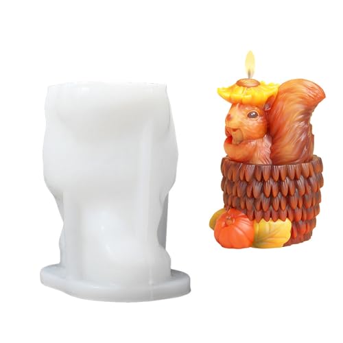 YHAILI 3D Eichhörnchen Kerzenformen Gießformen Aniaml Silikonform Ornament Kerzenherstellung Formen Epoxidharz Formen Backform YHAILI 3D Eichhörnchen Kerzenformen Gießformen Aniaml Silikonform Ornament Kerzenherstellung Formen Epoxidharz Formen Backform von YHAILI