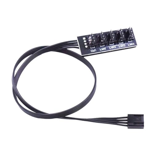 YHAILI 4-poliger Lüfter Splitter Netzteil Kabel 1 zu 4/5 Wege PC CPU Kühlgehäuse Verlängerungskabel für Computergehäuse 4-polig von YHAILI