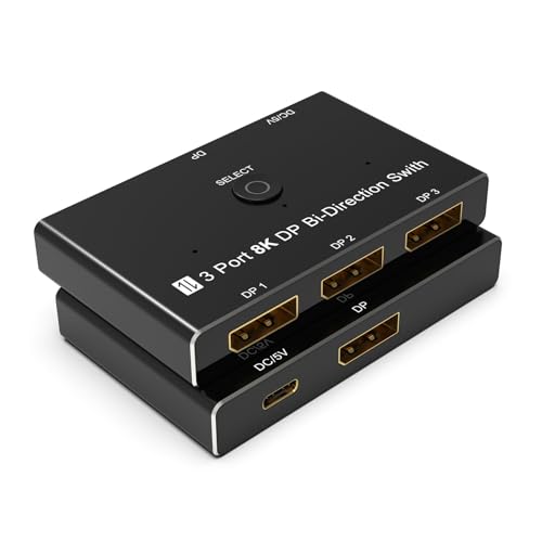 YHAILI DisplayPort 1.4 Switching-Box 8K High Resolution Video Splitter 3 In 1 Out Switcher für mehrere Monitore YHAILI DisplayPort 1.4 Switching-Box 8K High Resolution Video Splitter 3 In 1 Out Switcher für mehrere Monitore von YHAILI