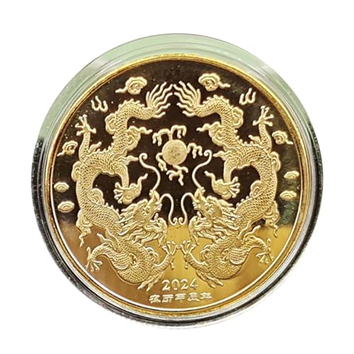 Sternzeichen Drachen Gedenkmünzen Vergoldet Versilbert Sammlerstücke Souvenir Medaille Chinesisches Neujahrsgeschenk 2024 Heimdekoration Sternzeichen Drachen Gedenkmünzen Vergoldet Versilbert Sammlerstücke Souvenir Medaille Chinesisches Neujahrsgeschenk 2024 Heimdekoration von YHAILI