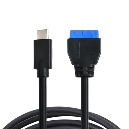 YHAILI USB C auf IDC20P Frontplattenleiste auf USB C Typ C Stecker auf IDC20P Buchse, Verlängerungskabel, 5 Gbit/s Verlängerungskabel von YHAILI