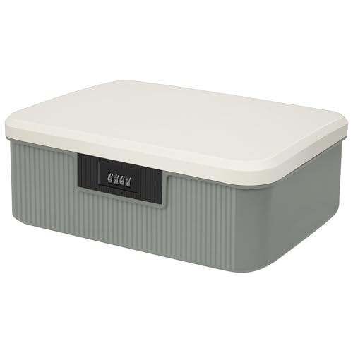 YHANEC 2 Schicht Kombinationsschloss Medizinbox aus ABS,33x26x12cm,Aufbewahrungsbox Abschließbare Box Medikamente für Büroschließfach, Handys, Medizin, Snack, Süßigkeiten, Persönlicher Safe (M) YHANEC 2 Schicht Kombinationsschloss Medizinbox aus ABS,33x26x12cm,Aufbewahrungsbox Abschließbare Box Medikamente für Büroschließfach, Handys, Medizin, Snack, Süßigkeiten, Persönlicher Safe (M) von YHANEC