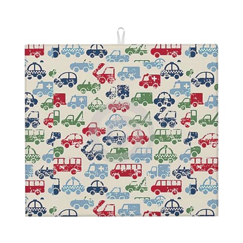 Auto Ultrafeine Faser-Abtropfmatte, 40,6 x 45,7 cm, saugfähige Abtropfmatte für Geschirrständer von YHBLYKXP
