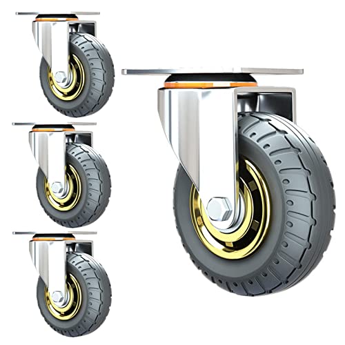 YHBZ 4Pcs Vollgummirolle,Industrielle Lenkrolle,Mit Bremswagen Rollen,Schwerlastrollen Rad,Für Möbel DIY Werkbank,Laden Sie bis zu 1000KG,4in-4WithoutBrake YHBZ 4Pcs Vollgummirolle,Industrielle Lenkrolle,Mit Bremswagen Rollen,Schwerlastrollen Rad,Für Möbel DIY Werkbank,Laden Sie bis zu 1000KG,4in-4WithoutBrake von YHBZ