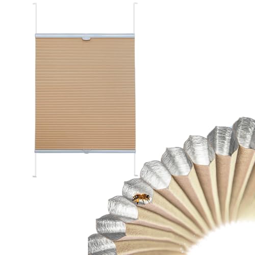 YHBZ Honigwaben Plisseerollo,Wärmedämmungs Jalousien,Automatische ziehbare Fensterrollos,Wasserdichter Datenschutzbildschirm für Badezimmer,Maßgeschneiderte Größe – Beige,A-25x180cm/9.8 * 70.9in YHBZ Honigwaben Plisseerollo,Wärmedämmungs Jalousien,Automatische ziehbare Fensterrollos,Wasserdichter Datenschutzbildschirm für Badezimmer,Maßgeschneiderte Größe – Beige,A-25x180cm/9.8 * 70.9in von YHBZ