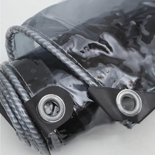 wasserdichte transparente Plane,Schwarze durchsichtige Kunststoffplane,Strapazierfähige weiche Glasplane mit Ösen,für den Außenbereich,UV-Strahlung,Staub,Regen,Schnee,W*H-0.5x2m wasserdichte transparente Plane,Schwarze durchsichtige Kunststoffplane,Strapazierfähige weiche Glasplane mit Ösen,für den Außenbereich,UV-Strahlung,Staub,Regen,Schnee,W*H-0.5x2m von YHBZ