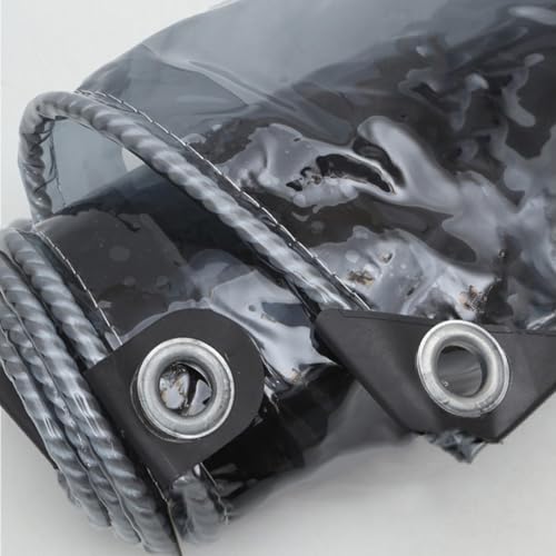 wasserdichte transparente Plane,Schwarze durchsichtige Kunststoffplane,Strapazierfähige weiche Glasplane mit Ösen,für den Außenbereich,UV-Strahlung,Staub,Regen,Schnee,W*H-1.9x4.5m wasserdichte transparente Plane,Schwarze durchsichtige Kunststoffplane,Strapazierfähige weiche Glasplane mit Ösen,für den Außenbereich,UV-Strahlung,Staub,Regen,Schnee,W*H-1.9x4.5m von YHBZ