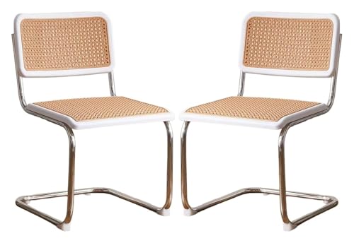 YHDMBBSHNB Esszimmerstühle, Küchenstuhl, Esszimmerstühle 2er Set, Küchenstühle, mit Metallbeinen for Wohnzimmer, Schlafzimmer(White) von YHDMBBSHNB