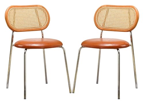 YHDMBBSHNB Esszimmerstühle, Küchenstuhl, Esszimmerstühle 2er-Set mit Metallbeinen for Schlafzimmer/Wohnzimmer/Laden(D) von YHDMBBSHNB