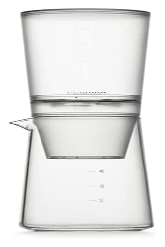 YHDMBBSHNB Siphon Balance Kaffeemaschine, Eiskalter Glastropfer for Kaffee und Tee, Tropfkaffeemaschine mit einstellbarem Wasserfluss, Edelstahlfilter von YHDMBBSHNB