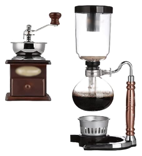 YHDMBBSHNB Siphon Kaffeemaschine, Retro Vakuum-Siphon-Topf-Perkolatoren aus Glas, 3 Tassen, Tisch-Siphon-Kaffeemaschine aus Glas for Kaffee oder Tee YHDMBBSHNB Siphon Kaffeemaschine, Retro Vakuum-Siphon-Topf-Perkolatoren aus Glas, 3 Tassen, Tisch-Siphon-Kaffeemaschine aus Glas for Kaffee oder Tee von YHDMBBSHNB