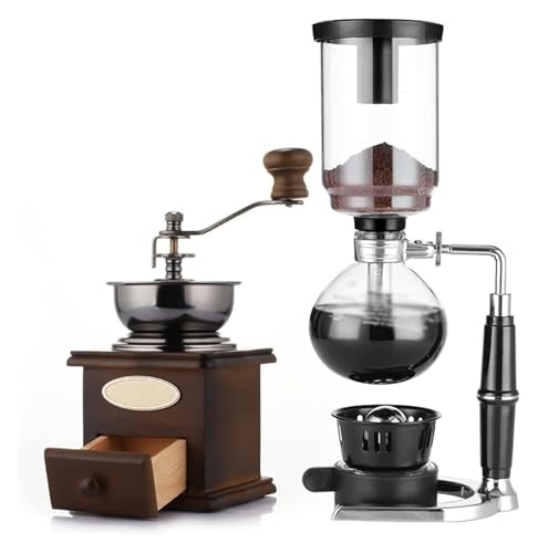 YHDMBBSHNB Siphon Kaffeemaschine, Vakuum-Siphon-Topf-Perkolatoren aus Glas im japanischen Stil, 3–5 Tassen, Tisch-Siphon-Kaffeemaschine aus Glas for Kaffee oder Tee von YHDMBBSHNB