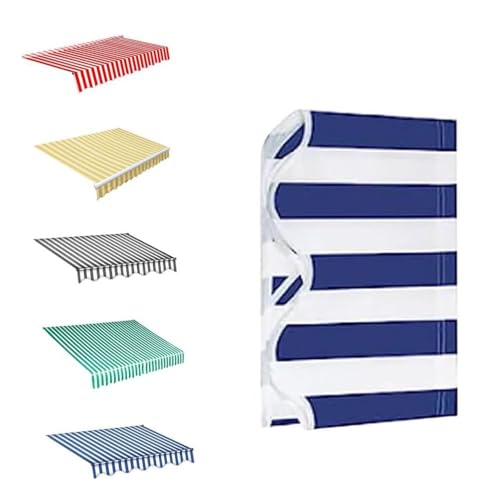 Manuelle Markisen-Ersatzstoff, Einziehbar Markisenbespannung Markisenstoff Mit Volant Wasserabweisend Ersatzstoff Für 3x2m Markisen, Markisentuch Sonnenschutz Für Garten Balkon(Blue,3.5x1.5m/12x5ft) Manuelle Markisen-Ersatzstoff, Einziehbar Markisenbespannung Markisenstoff Mit Volant Wasserabweisend Ersatzstoff Für 3x2m Markisen, Markisentuch Sonnenschutz Für Garten Balkon(Blue,3.5x1.5m/12x5ft) von YHDMDQ