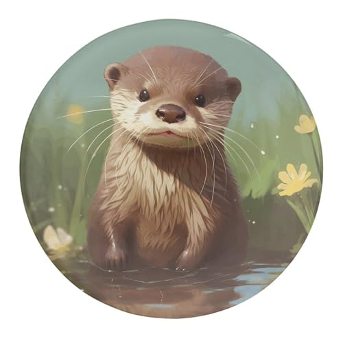 Runde Glas-Kühlschrankmagnete, niedlicher Otter-Druck, Kühlschrankmagnete, Kühlschrank-Glasaufkleber, Kunstmagnet, Kühlschrank-Dekoration Runde Glas-Kühlschrankmagnete, niedlicher Otter-Druck, Kühlschrankmagnete, Kühlschrank-Glasaufkleber, Kunstmagnet, Kühlschrank-Dekoration von YHEGBFD