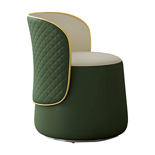 YHEIANJ Moderner Blauer Schminkhocker für das Schlafzimmer für Mädchen, Stuhl mit kreativer Rückenlehne zum Schminken, stilvoller und bequemer Sitz für den Schminkberei，Green 47 * 47 * 70cm von YHEIANJ