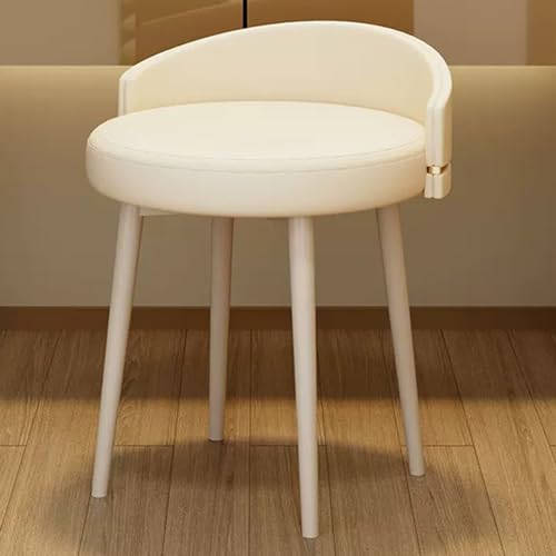 YHEIANJ Moderner Schminkhocker mit niedriger Rückenlehne und Metallbeinen. Kleiner gepolsterter Schminkstuhl für Schlafzimmer oder Wohnzimmer. Stilvolle Wohndekoration.,White Fixed Type YHEIANJ Moderner Schminkhocker mit niedriger Rückenlehne und Metallbeinen. Kleiner gepolsterter Schminkstuhl für Schlafzimmer oder Wohnzimmer. Stilvolle Wohndekoration.,White Fixed Type von YHEIANJ