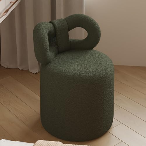 YHEIANJ Moderner Schminkhocker ohne Armlehnen mit gepolsterter runder Ottomane für Schlafzimmer und Arbeitszimmer, bequemer Schminkstuhl,D One Size YHEIANJ Moderner Schminkhocker ohne Armlehnen mit gepolsterter runder Ottomane für Schlafzimmer und Arbeitszimmer, bequemer Schminkstuhl,D One Size von YHEIANJ