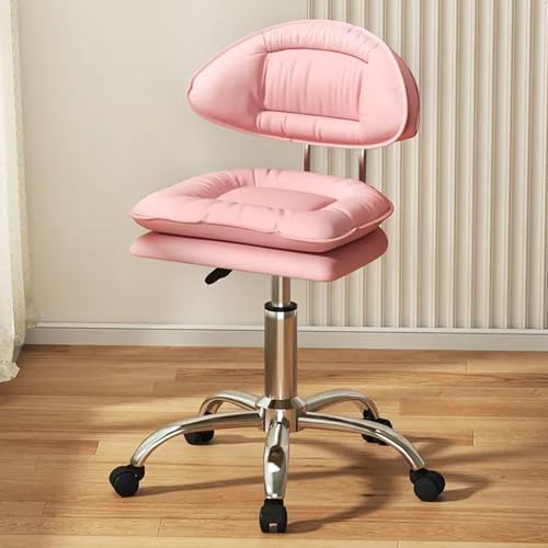 YHEIANJ Moderner ergonomischer Schminkstuhl mit Rollen und höhenverstellbarer Funktion für bequemes Schminken. Stilvoller drehbarer Schminkhocker in Dunkelgrau. Perfekt,Pink One Size YHEIANJ Moderner ergonomischer Schminkstuhl mit Rollen und höhenverstellbarer Funktion für bequemes Schminken. Stilvoller drehbarer Schminkhocker in Dunkelgrau. Perfekt,Pink One Size von YHEIANJ