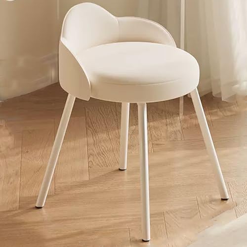 YHEIANJ Moderner grüner Schminkhocker mit drehbaren Metallbeinen für Arbeitszimmer/Wohnzimmer/Schlafzimmer，White+Cloth Swivel von YHEIANJ