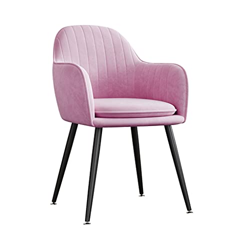 YHEIANJ Moderner rosa Schminkhocker mit schwarzen Metallbeinen für den Frisiertisch. Schminksitz im nordischen Stil für Schlafzimmer oder Wohnzimmer，Purple 80 * 25 * 25cm von YHEIANJ