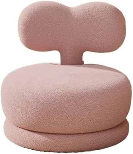 YHEIANJ Schminkhocker mit runder Rückenlehne, drehbarem Sitz, multifunktionaler Fußstütze und Couchtisch, Boden-Pouf-Sitz für das Wohnzimmer in Pink，Pink One Size von YHEIANJ