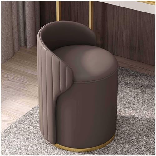YHEIANJ Schminkstuhl, Schminkhocker mit Rückenlehne, weich gepolsterter Ledersitz für Esszimmer, Wohnzimmer, Schlafzimmer, Frisiertisch, bequem und stilvoll,A YHEIANJ Schminkstuhl, Schminkhocker mit Rückenlehne, weich gepolsterter Ledersitz für Esszimmer, Wohnzimmer, Schlafzimmer, Frisiertisch, bequem und stilvoll,A von YHEIANJ