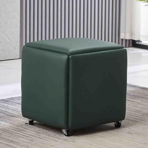 YHEIANJ Wasserdichter stapelbarer Sofastuhlhocker für den Außenbereich: 5-in-1-Multifunktions-Sitzwürfel für Partys, Schminktisch und mehr，B 48 * 46 * 46CM von YHEIANJ