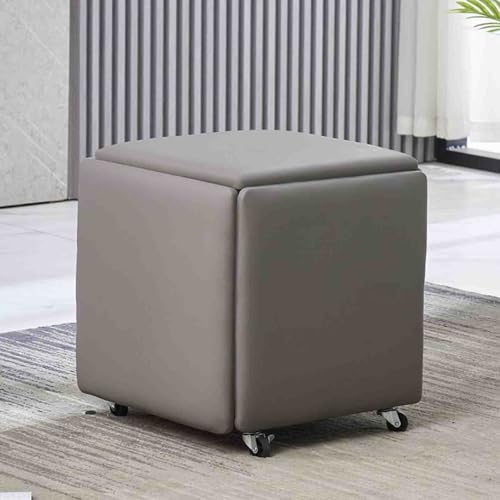YHEIANJ Wasserdichter stapelbarer Sofastuhlhocker für den Außenbereich: 5-in-1-Multifunktions-Sitzwürfel für Partys, Schminktisch und mehr，C 48 * 46 * 46CM von YHEIANJ
