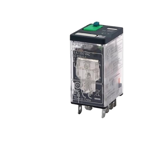 Intermediate Relay RPM22BD RPM22P7 8-pin 15A High Power DC24V AC230V(RPM22P7 with base) von YHENSS